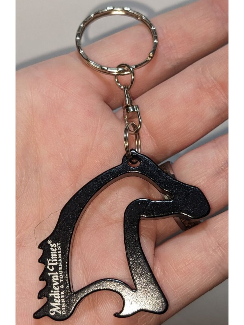 Medieval Times Horse-Shaped Bottle Opener Keychain